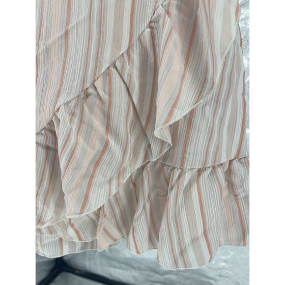 Lauren Conrad Multicolored Striped Ruffled Tiered Mini Skirt Women's Size Small - Picture 4 of 5